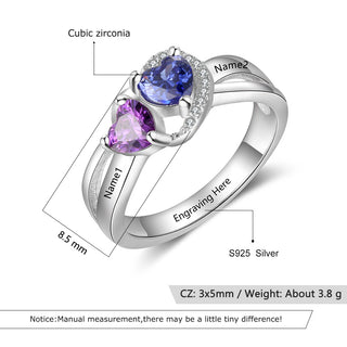 925 Silver Birthstone Ring