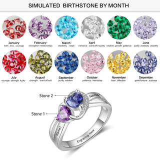 925 Silver Birthstone Ring