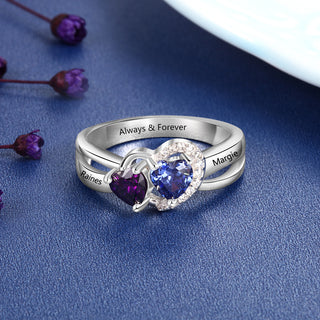 925 Silver Birthstone Ring