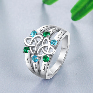 925 Silver Colorful Birthstone Rings