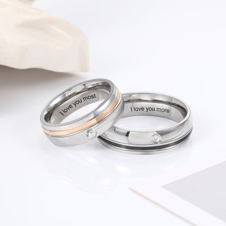 Personalized Stainless Steel Couple Ring