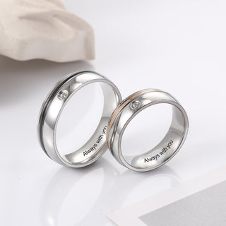 Personalized Stainless Steel Couple Ring