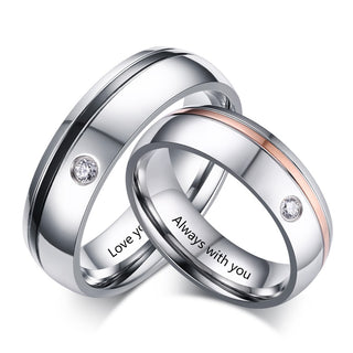 Personalized Stainless Steel Couple Ring