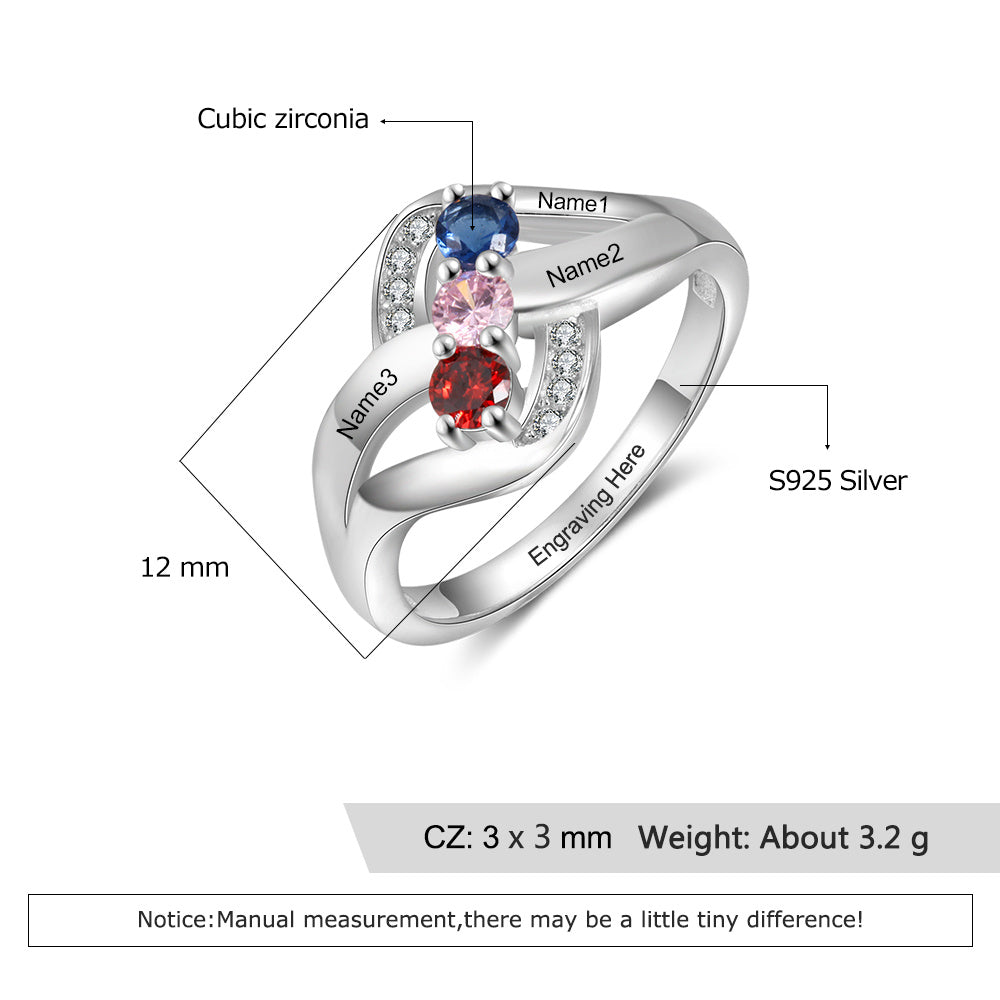 Cubic Zirconia Names Ring
