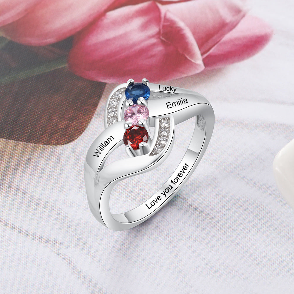 Cubic Zirconia Names Ring