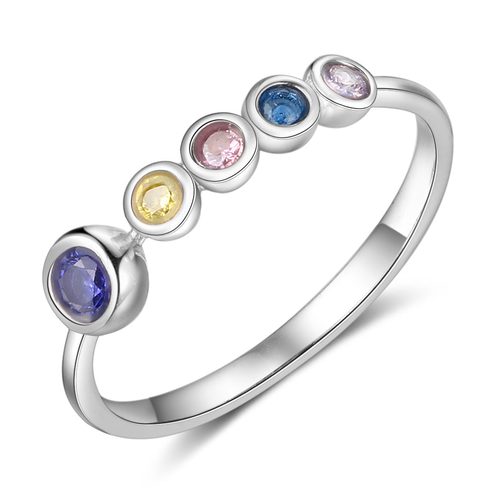 Custom 925 Sterling Silver Birthstones Rings