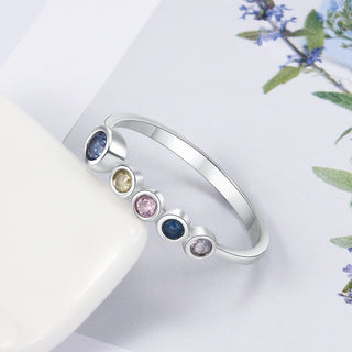 Custom 925 Sterling Silver Birthstones Rings