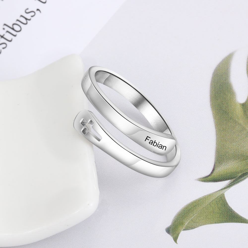 Engraved Stainless Steel Opening Ring