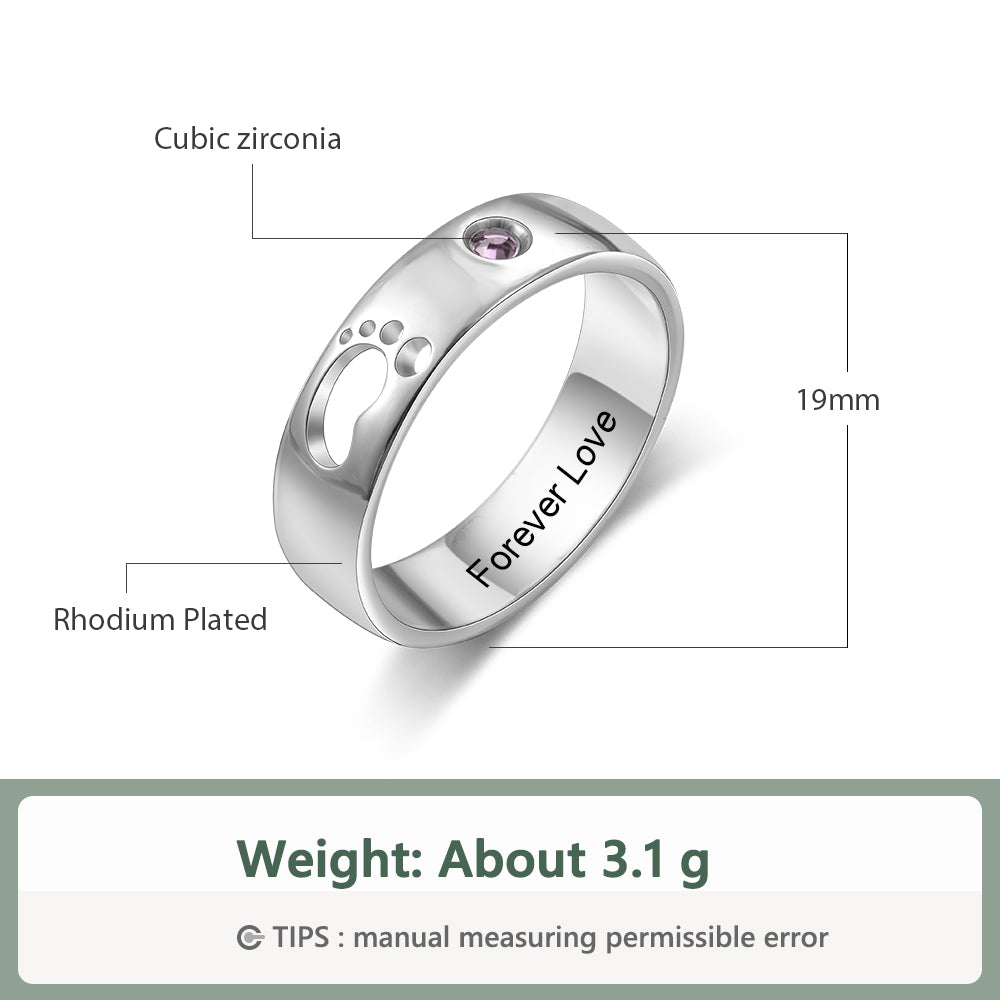 Hollow Baby Feet Ring