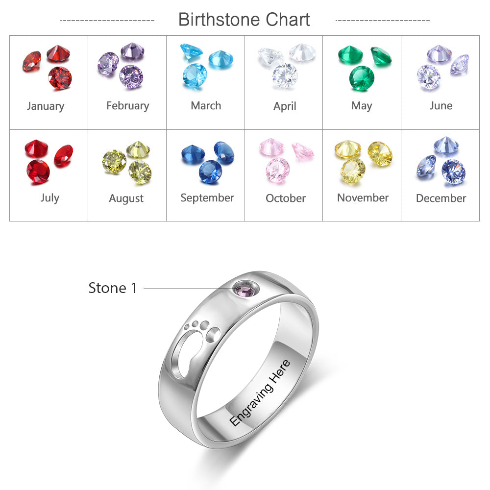 Hollow Baby Feet Ring