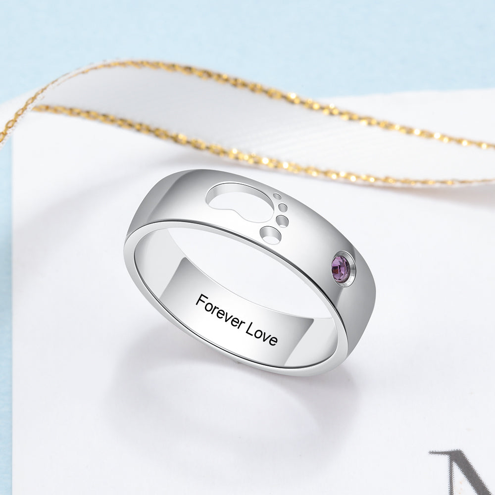 Hollow Baby Feet Ring