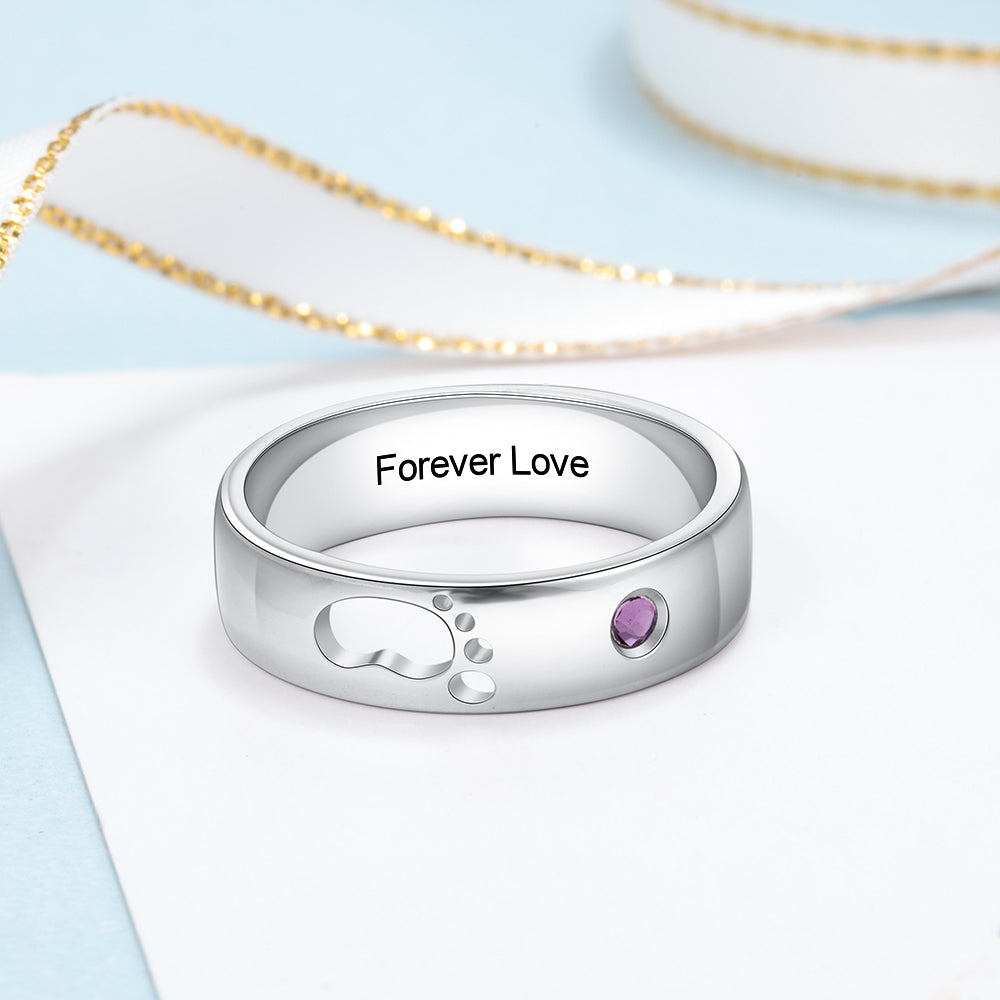 Hollow Baby Feet Ring