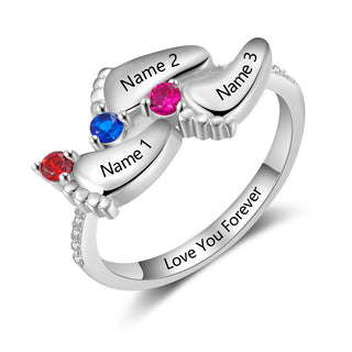 Foot Birthstone Ring
