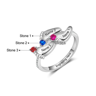 Foot Birthstone Ring