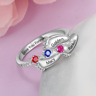 Foot Birthstone Ring