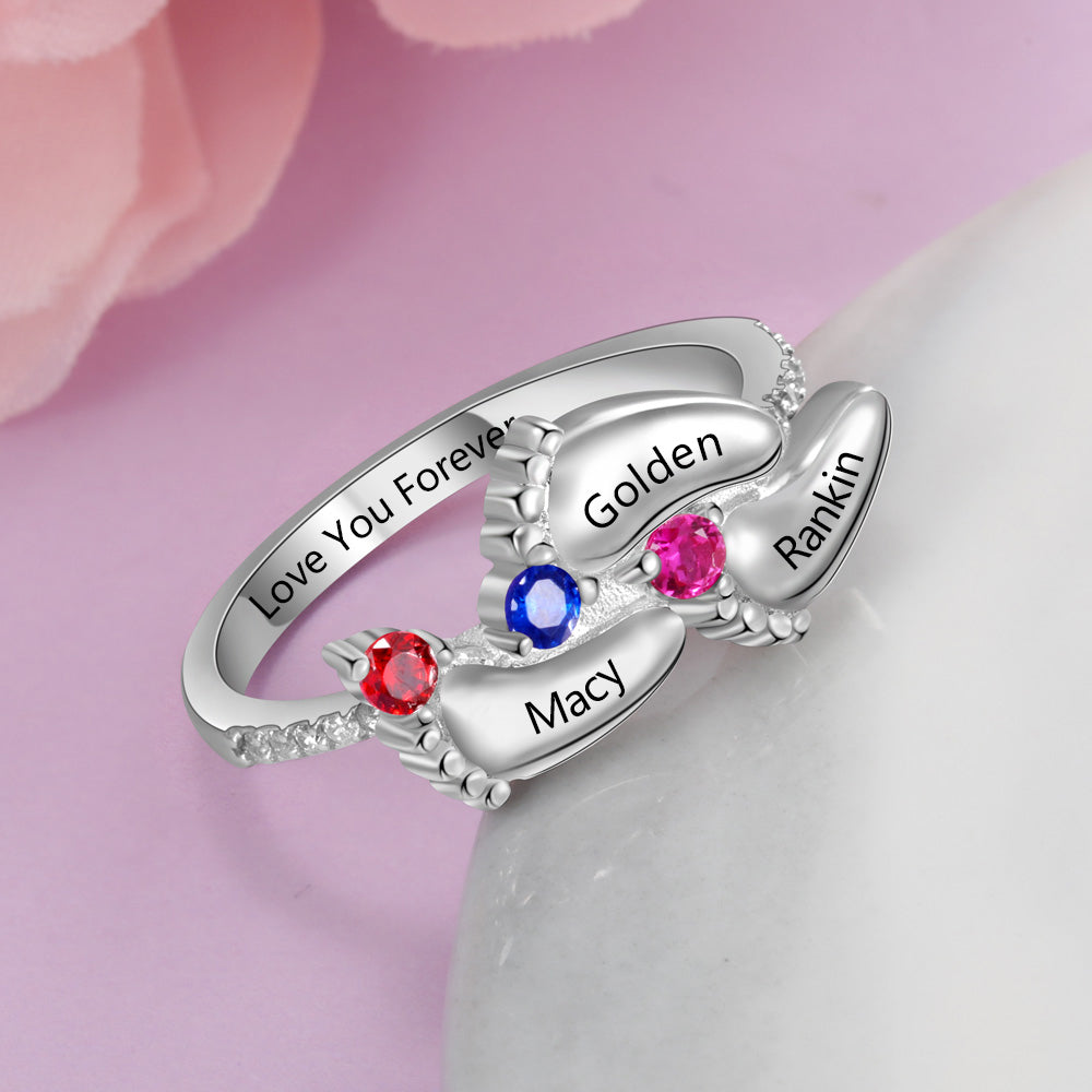 Foot Birthstone Ring