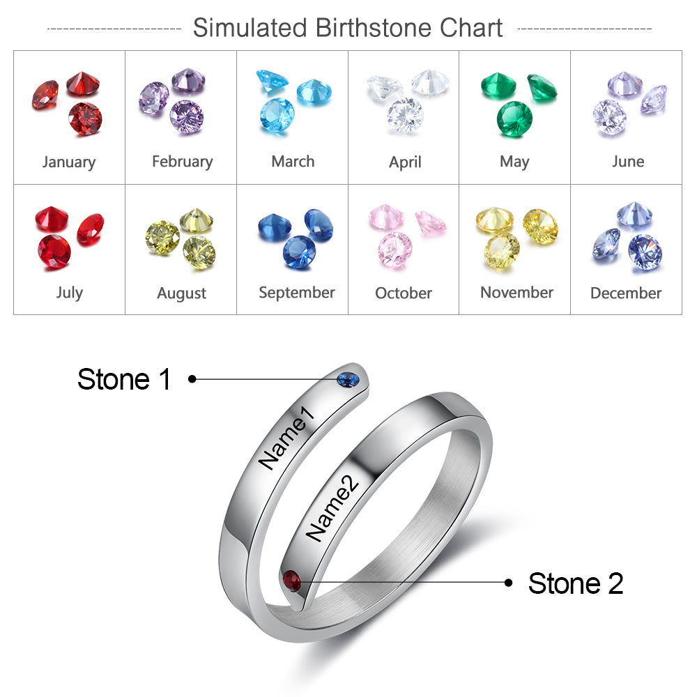 Stainless Steel Opening Name Ring