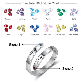 Stainless Steel Opening Name Ring