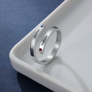 Stainless Steel Opening Name Ring