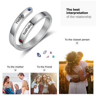 Stainless Steel Opening Name Ring