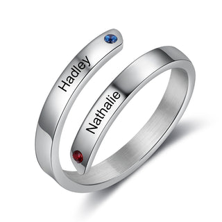 Stainless Steel Opening Name Ring