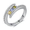 Rhodium Plated Birthstone Ring