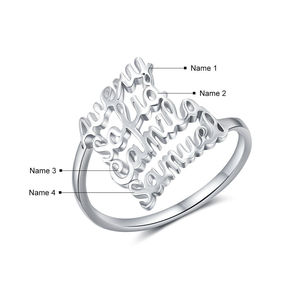 Custom 925 Sterling Silver Name Ring