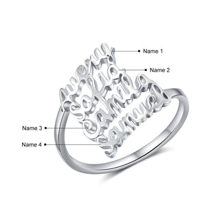 Custom 925 Sterling Silver Name Ring