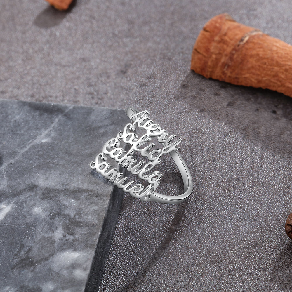 Custom 925 Sterling Silver Name Ring