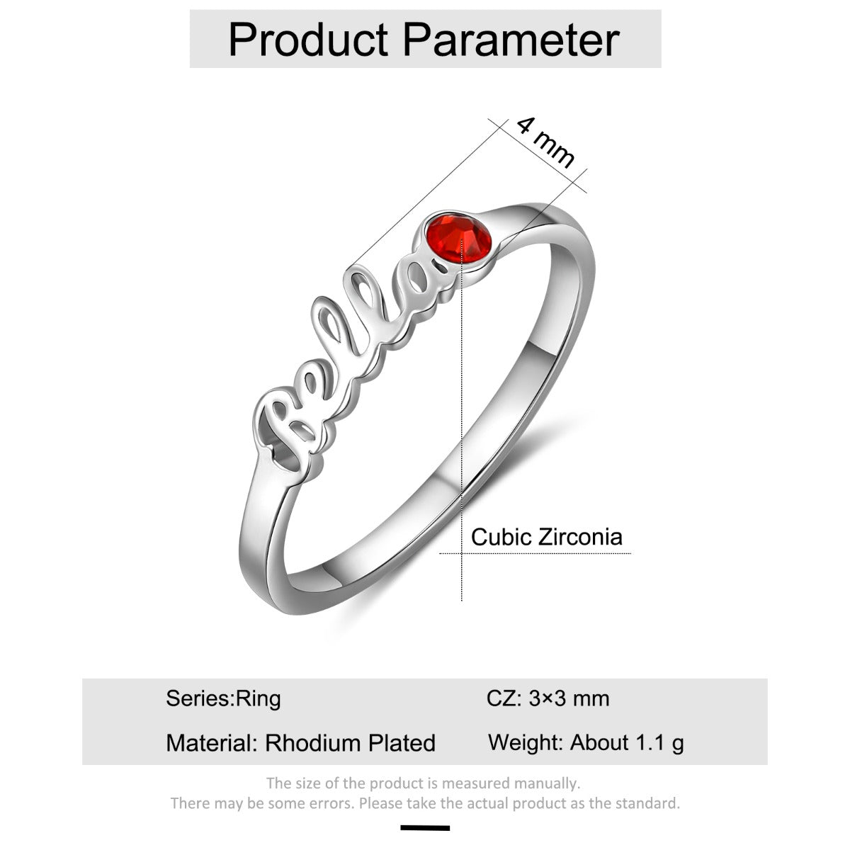 Jewelry Custom Name Ring