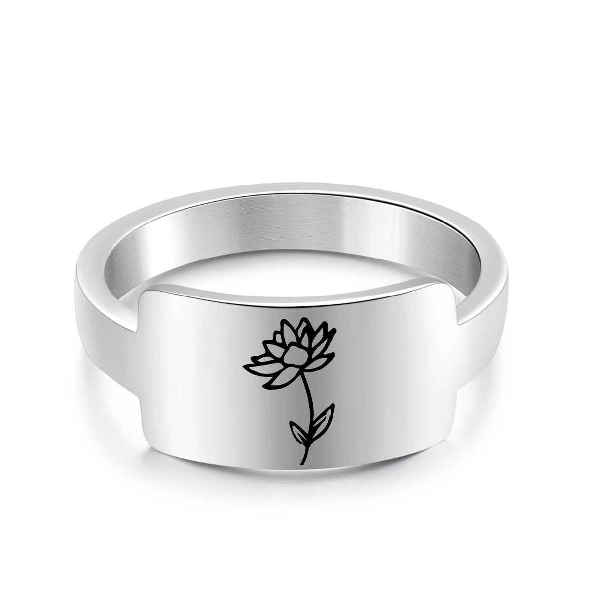 Custom One To Four Flower Birth Flower Ring