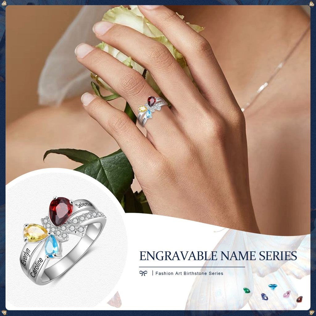 925 Sterling Silver Butterfly CZ Women Ring