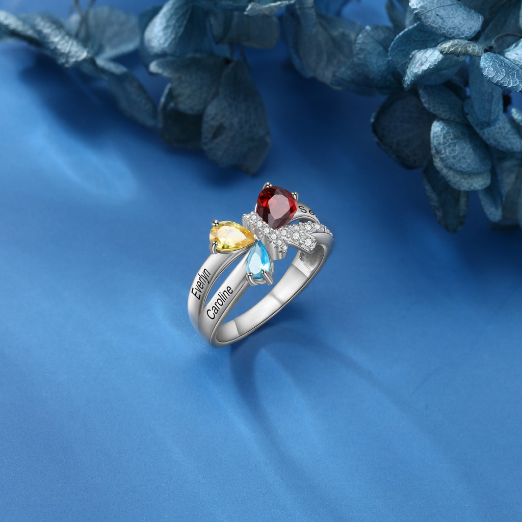 925 Sterling Silver Butterfly CZ Women Ring