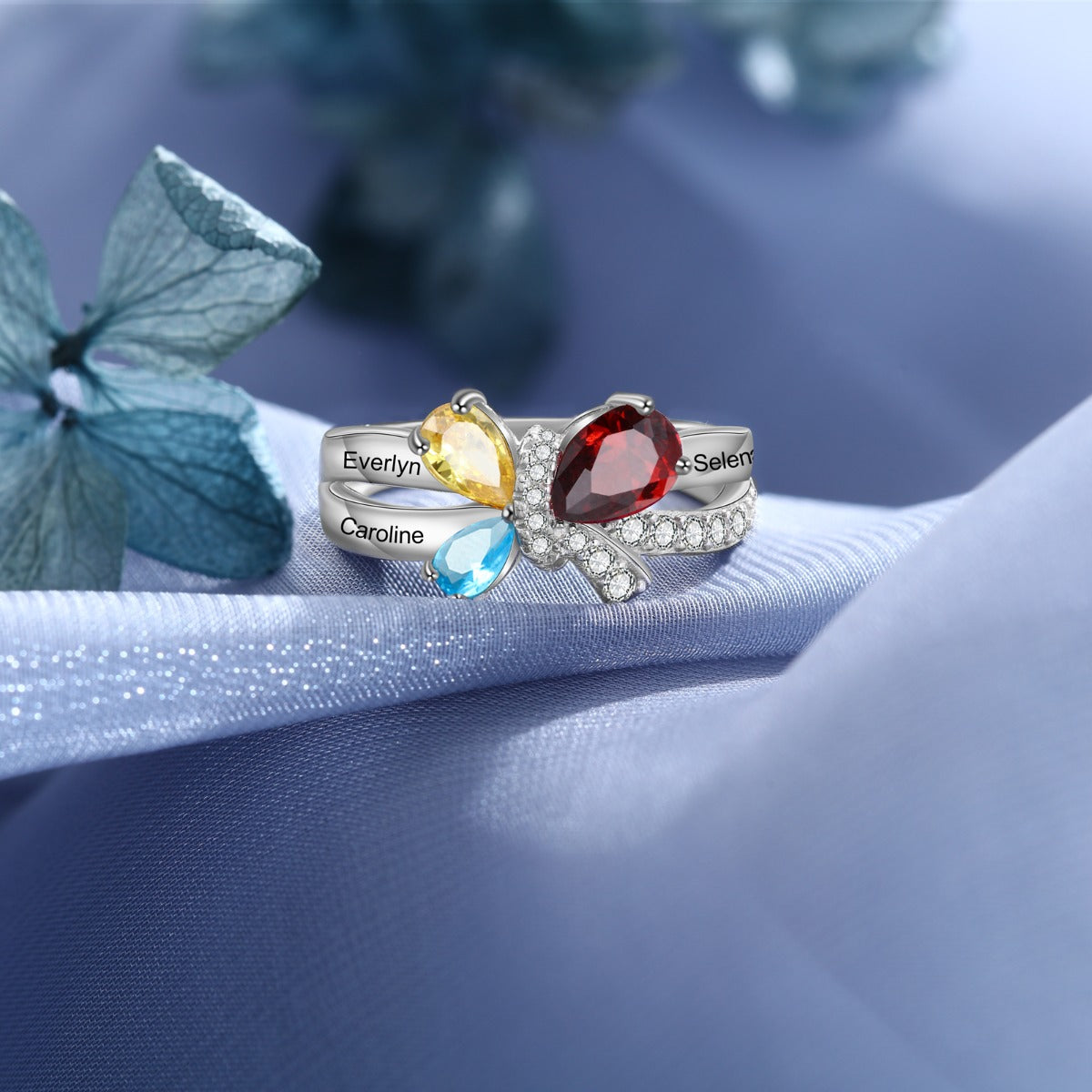 925 Sterling Silver Butterfly CZ Women Ring
