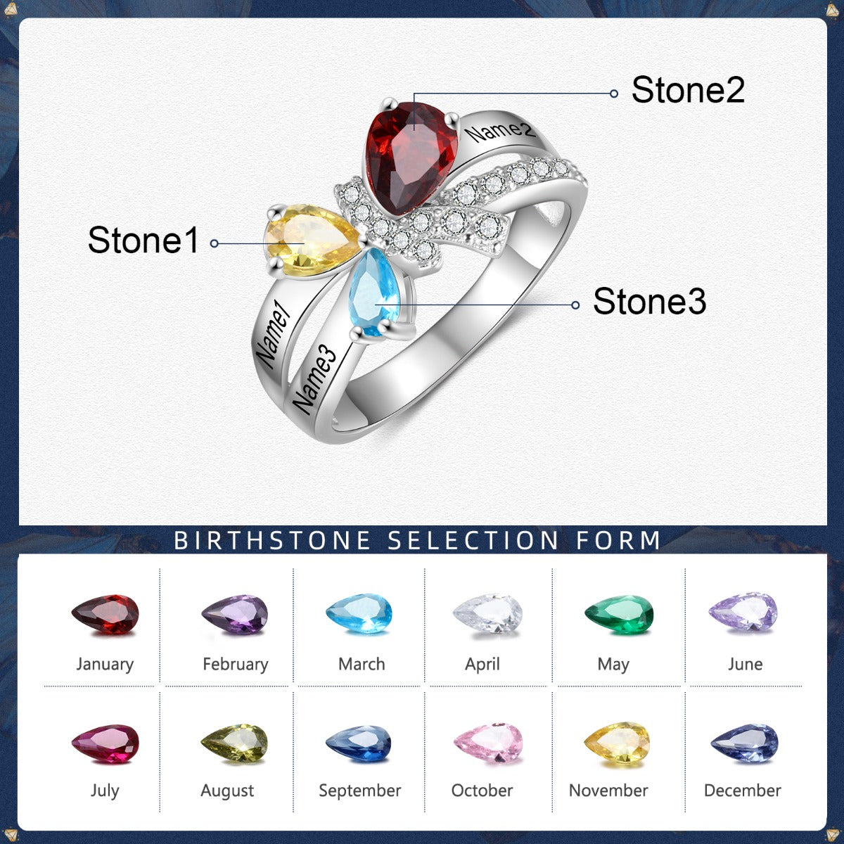 925 Sterling Silver Butterfly CZ Women Ring