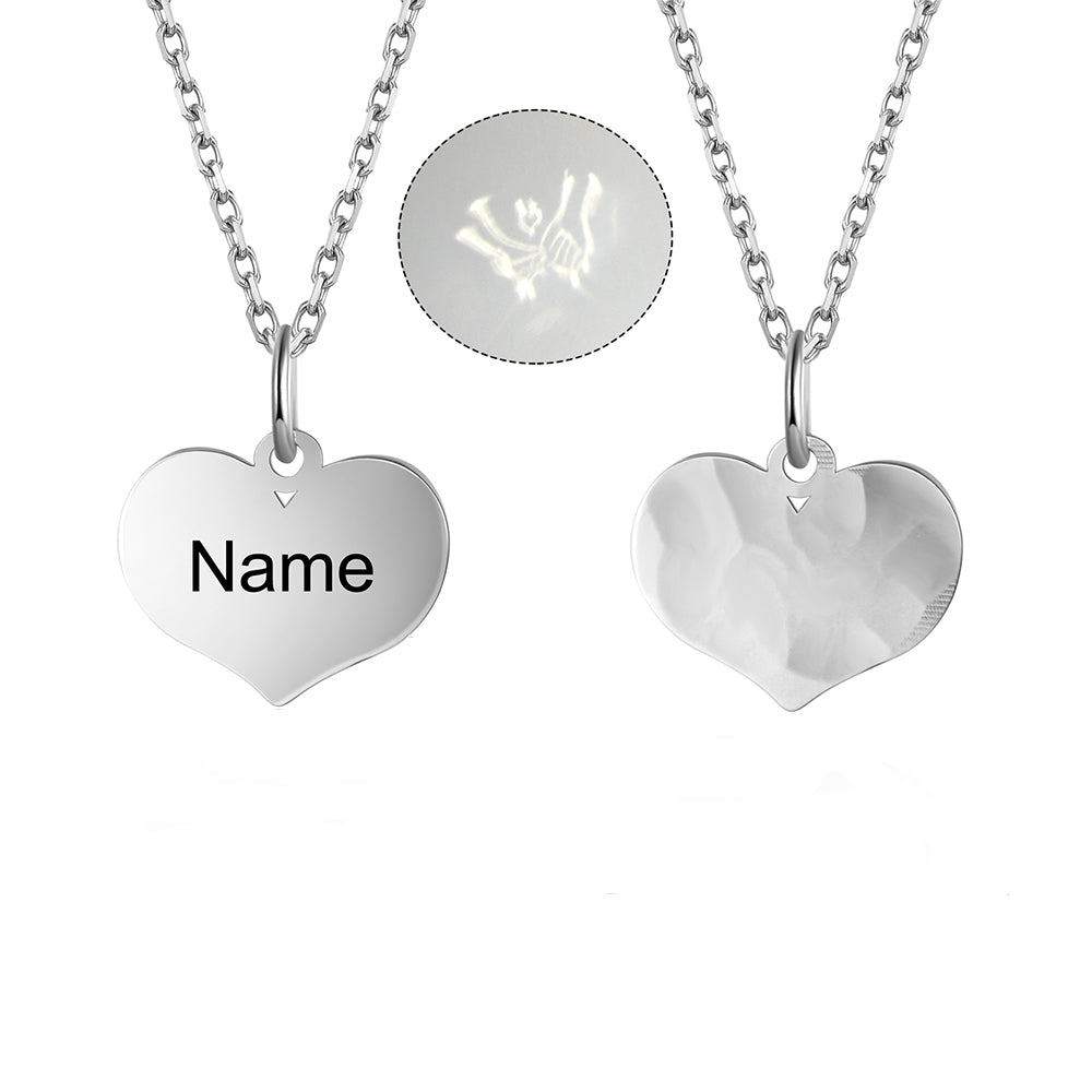 Personalized S925 Silver Projection Heart Necklace