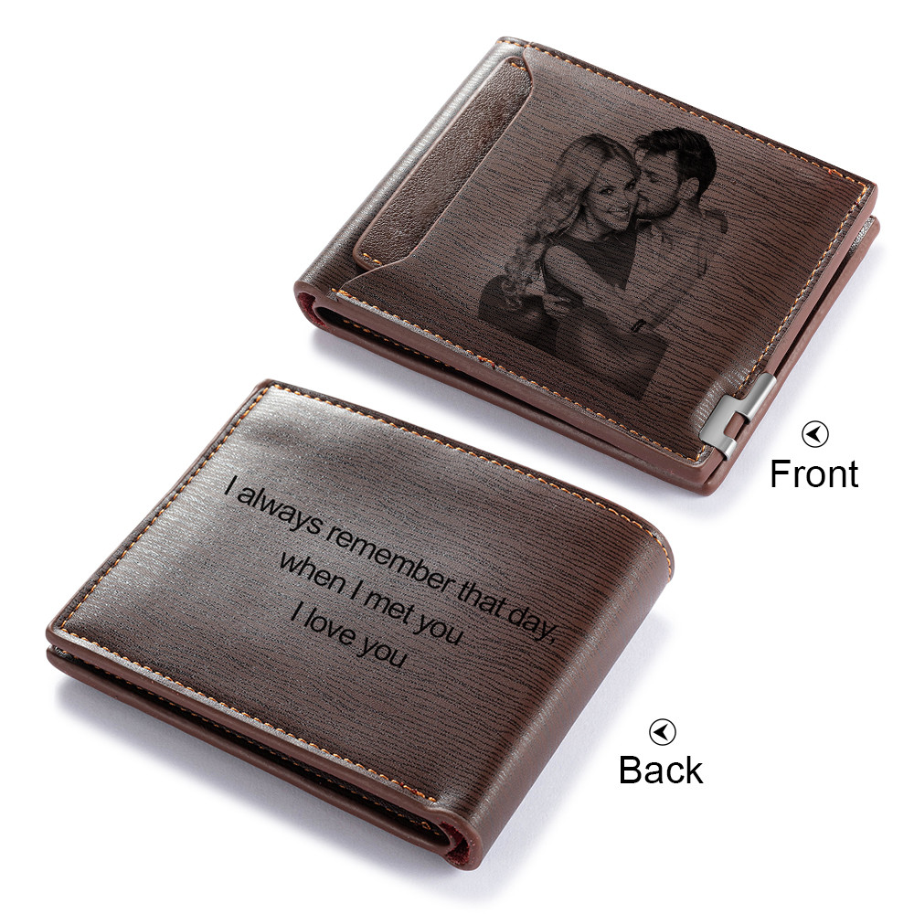 Wholesale gift PU Leather Custom Photo Wallet