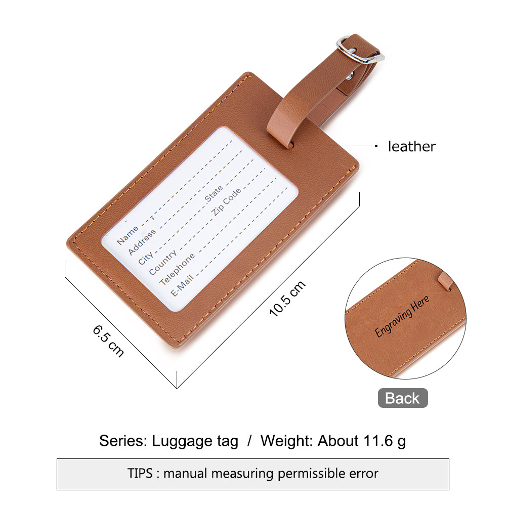 ashion Personalized Leather Luggage tag#AS102789