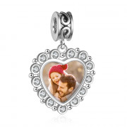 Custom Photo Heart Bracelet Charm