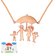 Best Dropship Product*Personalized 925 Sterling Silver Loving Family Drawing #NE101689