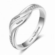 Best Dropship Product Engraved Rhodium Plated Ring#RI103992