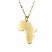 Gold Stainless Steel Country Necklace