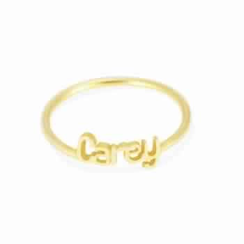 Gold Name Ring