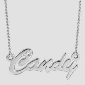 925 Silver Italic Name Necklace