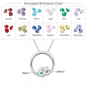 Best Dropship Product * Birthstone & Engraved Engraved Rhodium Plated Necklace#NE104409