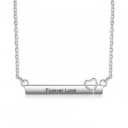 Best Dropship Product*Personalized Rhodium Plated Nameplate Bar Necklace#NE103163