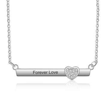 Best Dropship Product*Personalized Rhodium Plated Nameplate Bar Necklace#NE103160