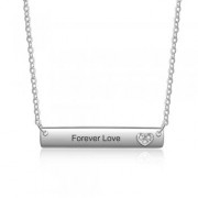 Best Dropship Product*Personalized Rhodium Plated Nameplate Bar Necklace#NE103159