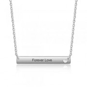 Best Dropship Product*Personalized Rhodium Plated Nameplate Bar Necklace#NE103158