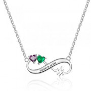 Best Dropship Product * Birthstone & Engraved Rhodium Plated Necklace#NE103143